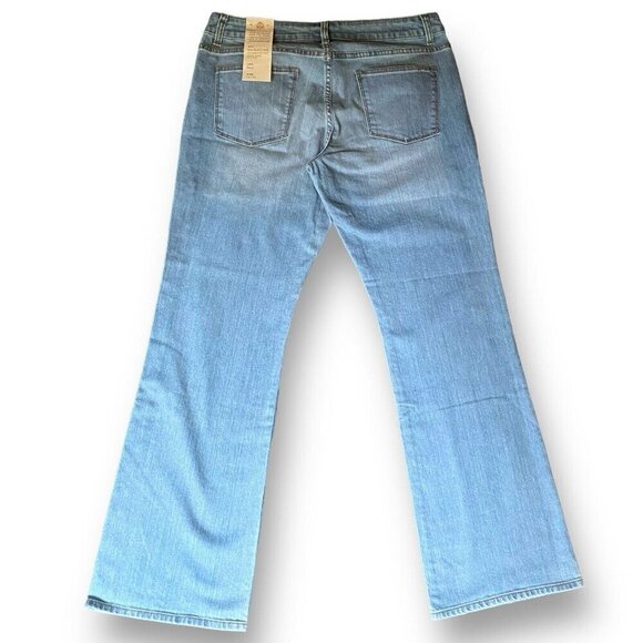 Talbots Womens Signature Boot Cut Jeans Sz 14 Blue Stretch Denim 32" Inseam - Picture 4 of 8